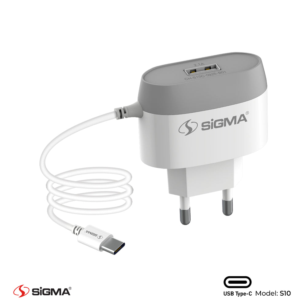 Sigma S10 Charger with Built-in Type-C Cable