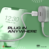 Sigma S10 Charger with Built-in Type-C Cable